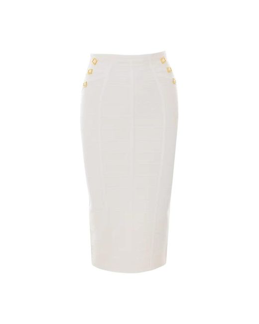 Elisabetta Franchi White Pencil Skirts