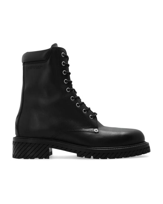 Off-White c/o Virgil Abloh Black Lace-Up Boots for men