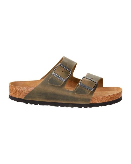 Birkenstock Brown Sliders for men