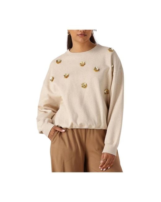 Nukus Beatriz Pullover Flower in het Natural