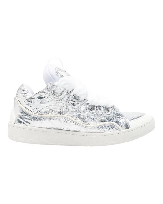 Lanvin Knitter metallic sneakers in White für Herren
