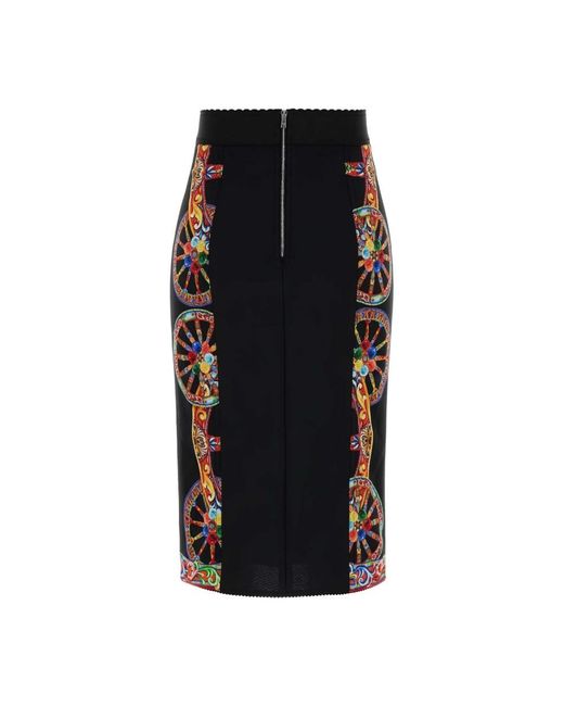 Dolce & Gabbana Black Midi Skirts