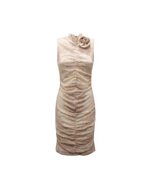 PHO® Firenze Kleedjes ,Montblanc Lurex Dress in het Natural