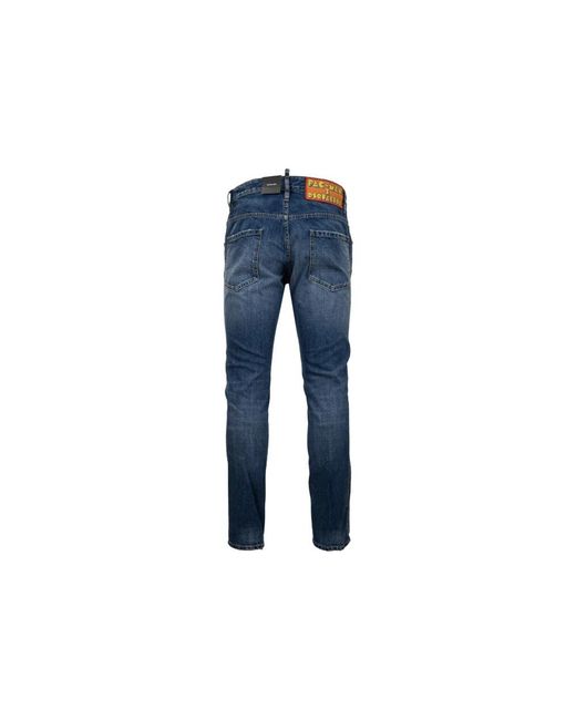 DSquared² Herrenknopf Jeans Mit Pac- Details in Blue für Herren