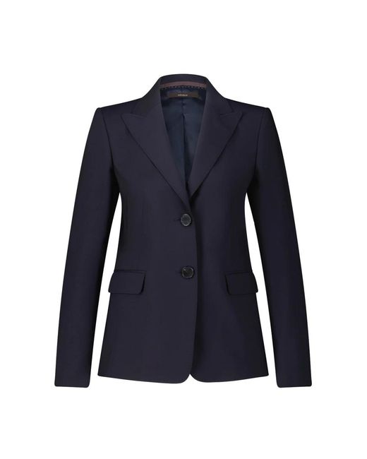 Windsor. Jassen ,Blauw ,Wol Elegante Wollen Stretch Blazer in het Blue