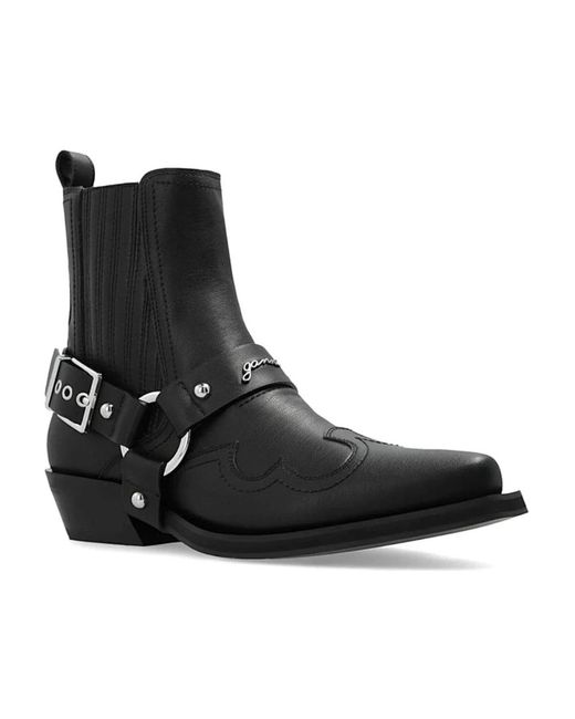 Ganni Black Cowboy & Biker Boots