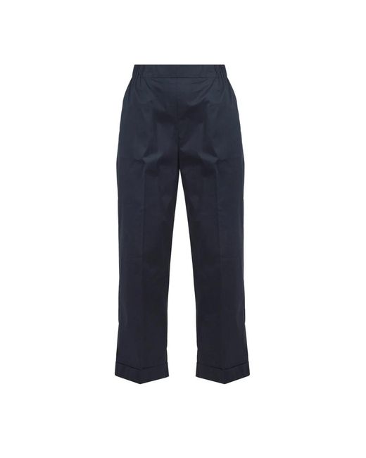 Liviana Conti Blue Cropped Trousers