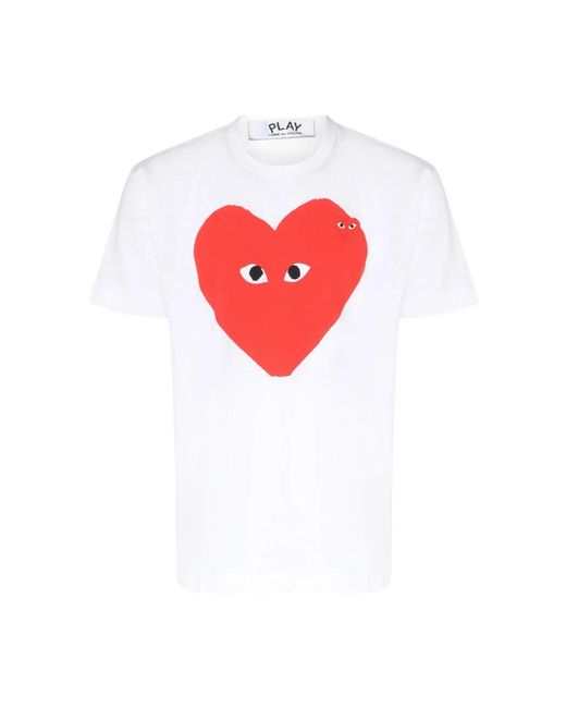 COMME DES GARÇONS PLAY Red T-Shirts for men