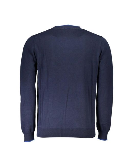 North Sails Blauer baumwollpullover mit stickerei in Blue für Herren