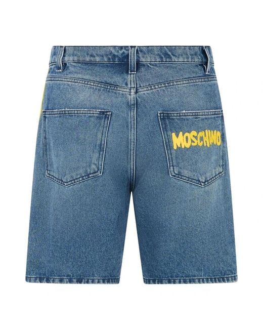 Moschino Blue Denim Shorts for men