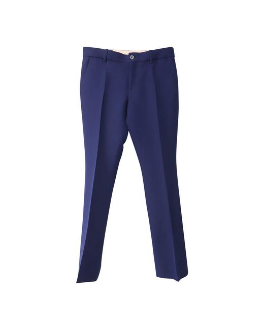 Gucci Blue Cropped Trousers
