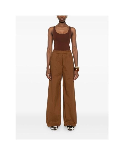 Forte_forte Brown Wide Trousers