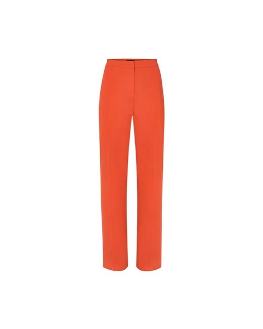 Pantaloni arancioni in cotone di Pinko in Red