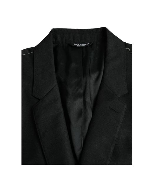 Dolce & Gabbana Schwarzer wollblazer slim fit in Black für Herren