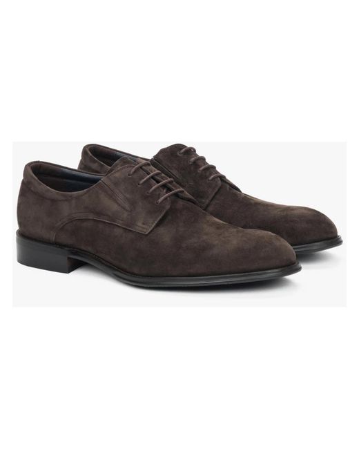 ESTRO Brown Business Shoes for men