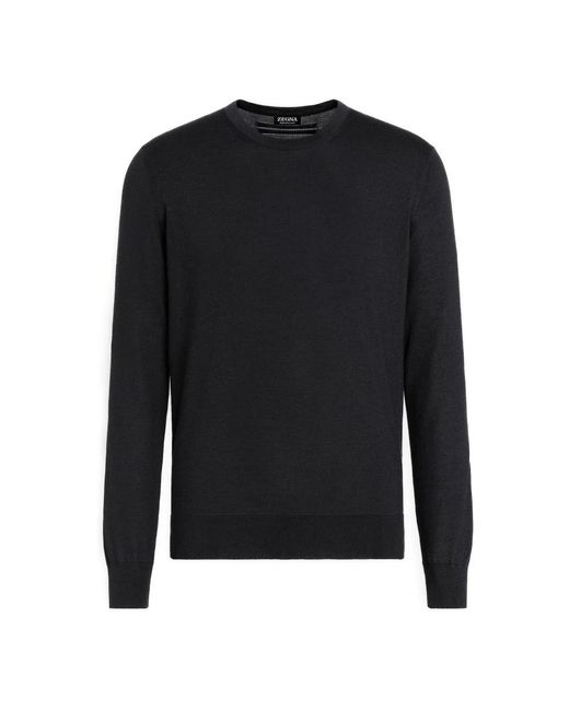 Zegna Black Cashmere Knitwear for men
