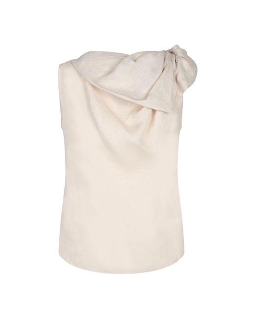 Fabiana Filippi Natural Sleeveless Tops