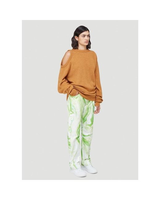 Aries Brown Round-Neck Knitwear