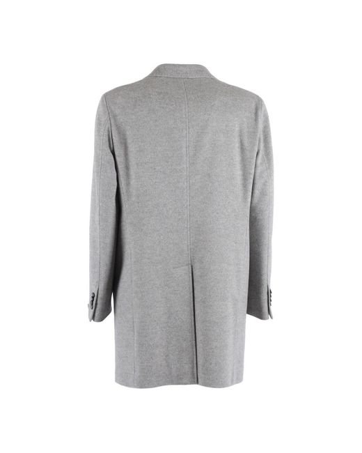 BRERAS Milano Gray Single-Breasted Coats for men