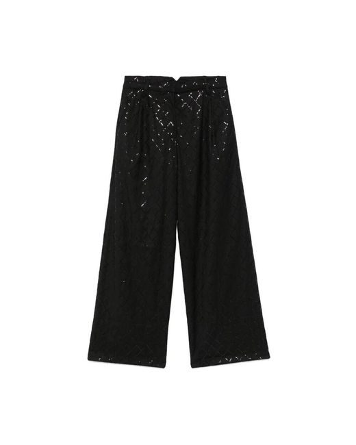 ROTATE BIRGER CHRISTENSEN Black Wide leg trousers