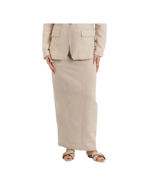 Maxi Skirts Kocca de color Natural