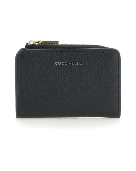 Coccinelle Black Metallic Soft Wallet