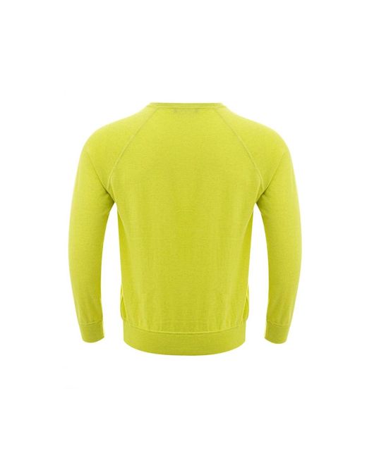 Gran Sasso Baumwoll/kaschmir rundhals pullover in Yellow für Herren