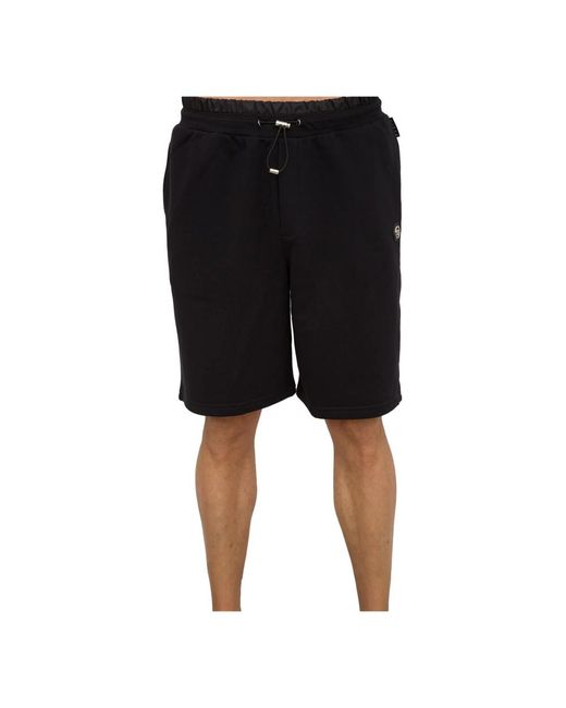 Philipp Plein Black Casual Shorts for men