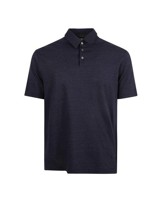 Zanone Blue Polo Shirts for men