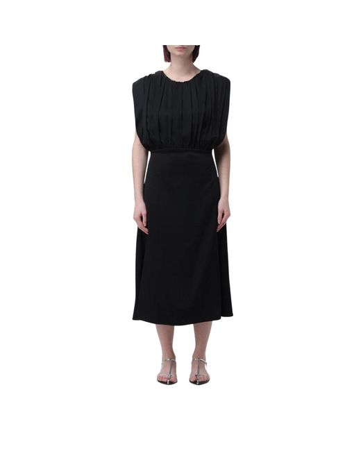 Midi Dresses Jil Sander de color Black