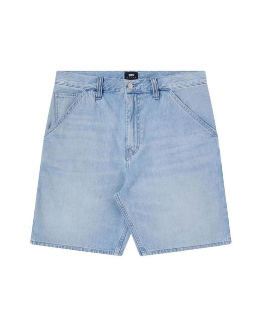 Edwin Korte Broeken ,Blauw ,Denim Denim Shorts in het Blue voor heren