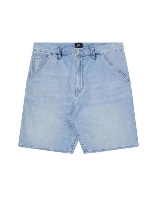 Edwin Korte Broeken ,Blauw ,Denim Denim Shorts in het Blue voor heren