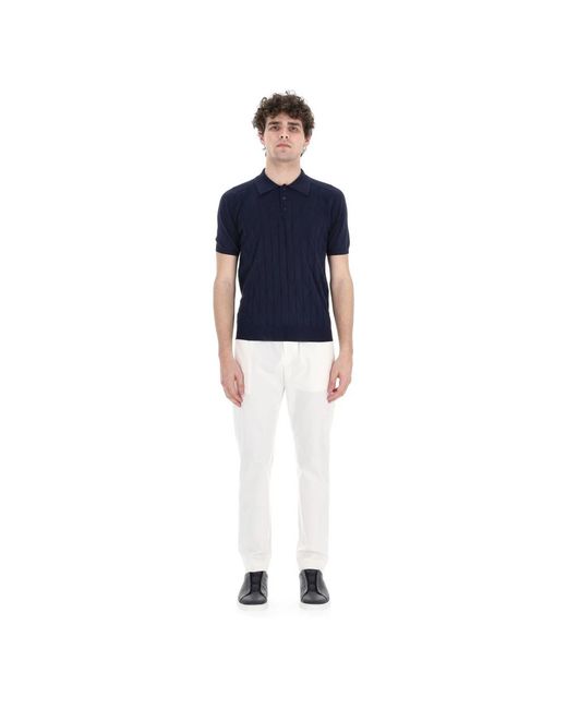 Roberto Collina Blue Polo Shirts for men