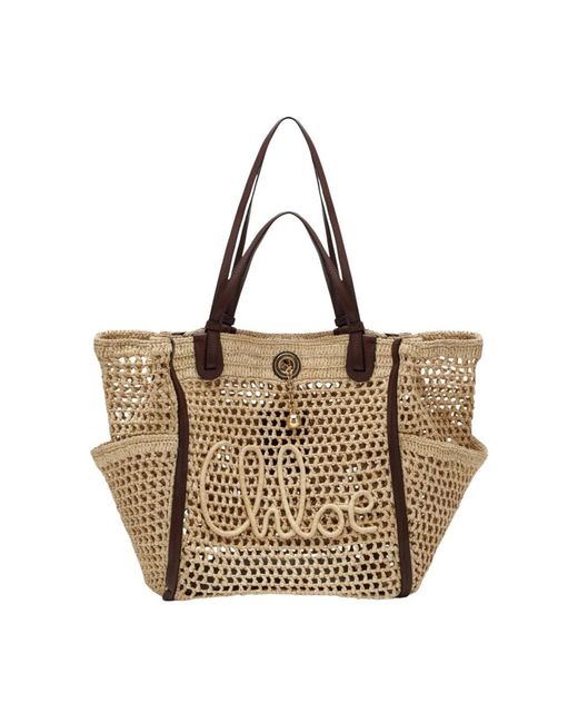 Chloé Brown Shopping Bags