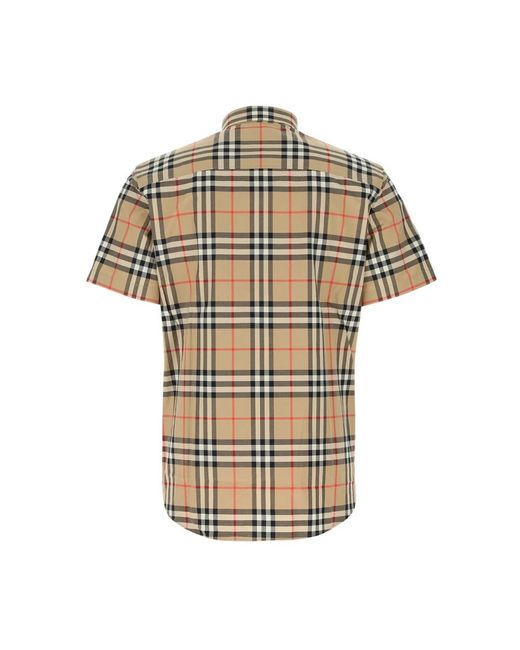 Short Sleeve Shirts Burberry pour homme en coloris Metallic