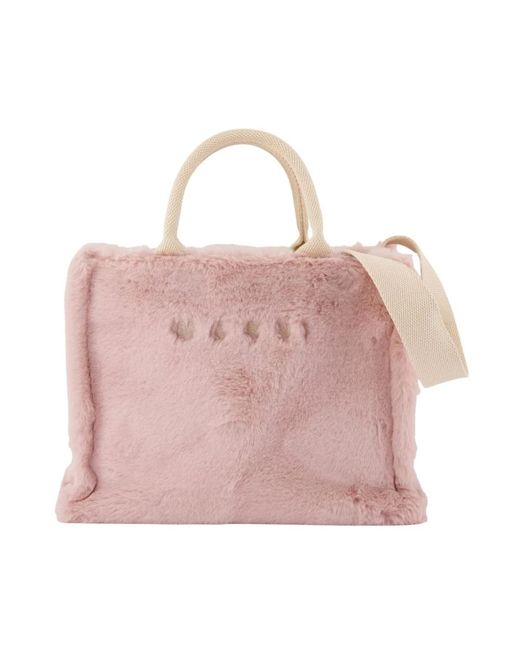 Marni Roze Synthetische Shopper Tas Met Schouderband in het Pink