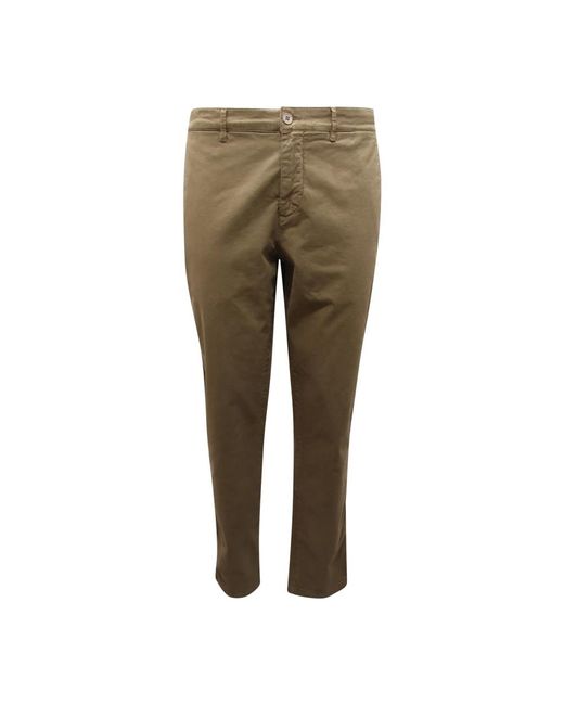Brooksfield Slim Fit Groene Broek Verven in het Green voor heren