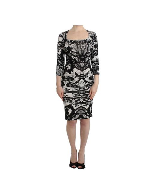 Roberto Cavalli Black Midi Dresses