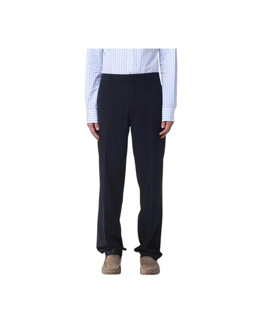 Emporio Armani Blue Straight Trousers for men
