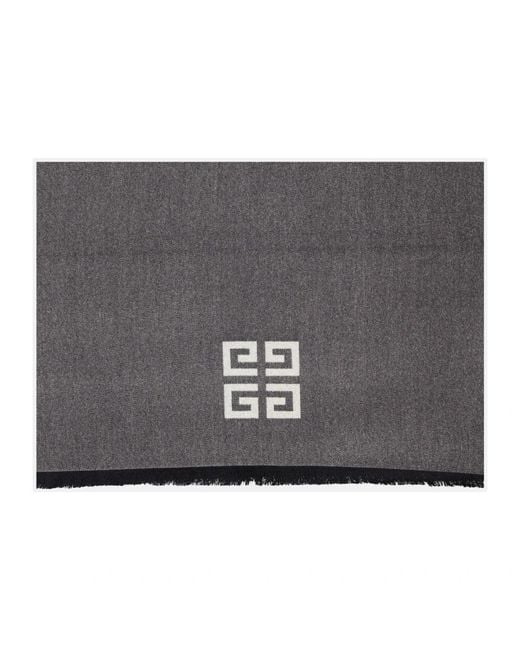 Givenchy Gray Two-Tone Wool Écharpe Scarf