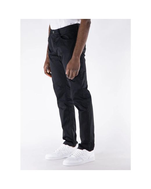 Armani Exchange Black Straight Trousers for men