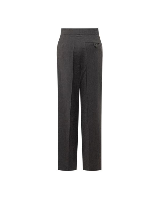 Victoria Beckham Gray Cropped Trousers