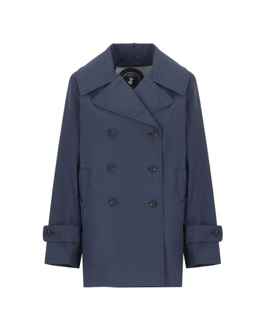 Save The Duck Double-Breasted Coats in het Blue
