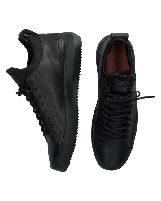 Blackstone Ethan - yg17 nero - mid -sneaker stone in Black für Herren