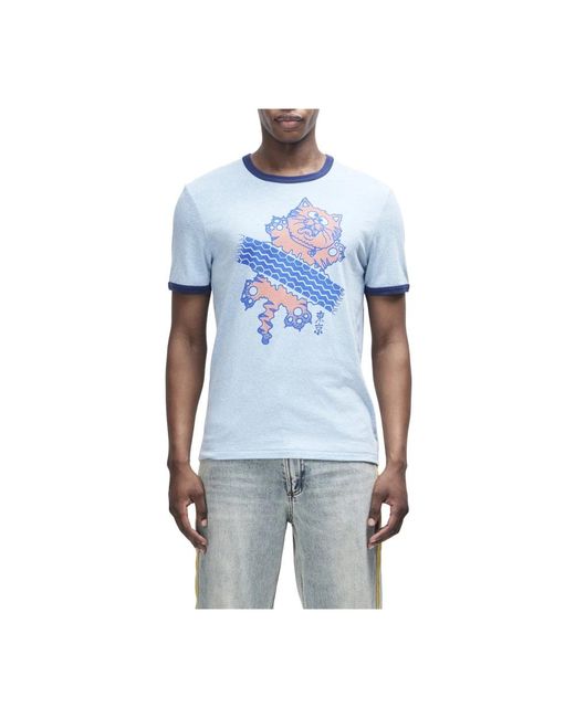 Deus Ex Machina Blue T-Shirts for men