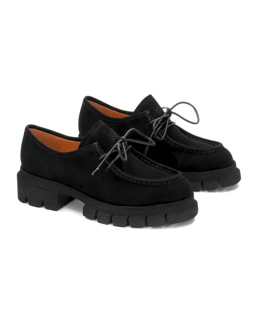 Kazar Suède Veterschoenen Met Profielzool in het Black