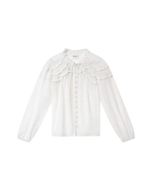Isabel Marant Overhemden ,Wit ,Katoen Christa Blouse in het White