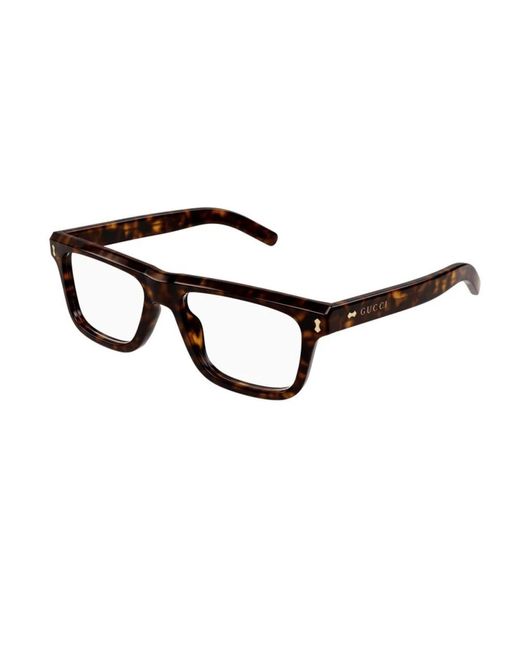 Gucci Brown GG1525O Linea Rivets Eyeglasses for men