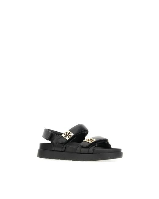 Tory Burch Black Flat Sandals