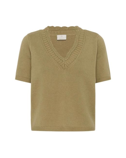 Kaffe V-Neck Truien in het Green